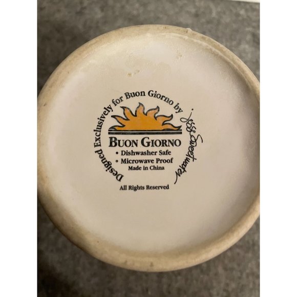 Vintage 1994 Buon Giorno Jesse Sweetwater Mocha Monkeys Mug #1296 - Picture 4 of 4